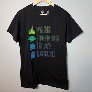 Disney “Park Hopping Is My Cardio” Graphic T-Shirt Adult size Large Disneyland